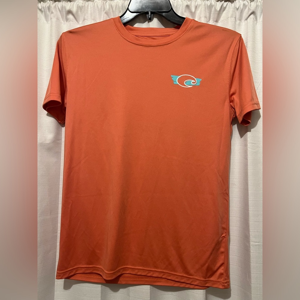 GUC-Costa Salmon Short Sleeve Tee with Wave Emblem